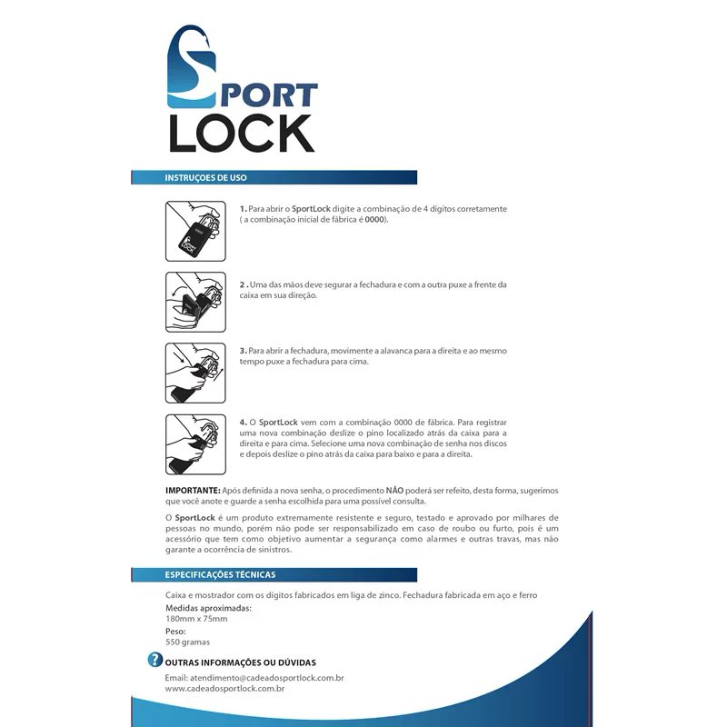 Cadeado Sportlock